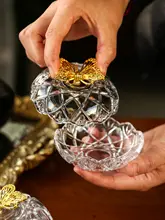 ガラスジャー 蓋付き エンボス加工 透明 ヨーロピアン風 指輪 ネックレス アクセサリー収納 ジュエリーボックス 小物入れ キャンディジャー 保存容器
