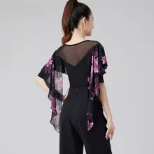 春夏用ラテンダンスパフォーマンストップス【軽やかなデザイン・女性用】