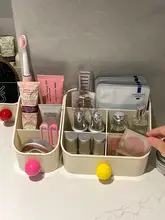 ドレッサー 卓上 コスメ収納ラック 仕切り付き プラスチック 化粧品 香水 リップ 小物 メイクブラシ 整理整頓