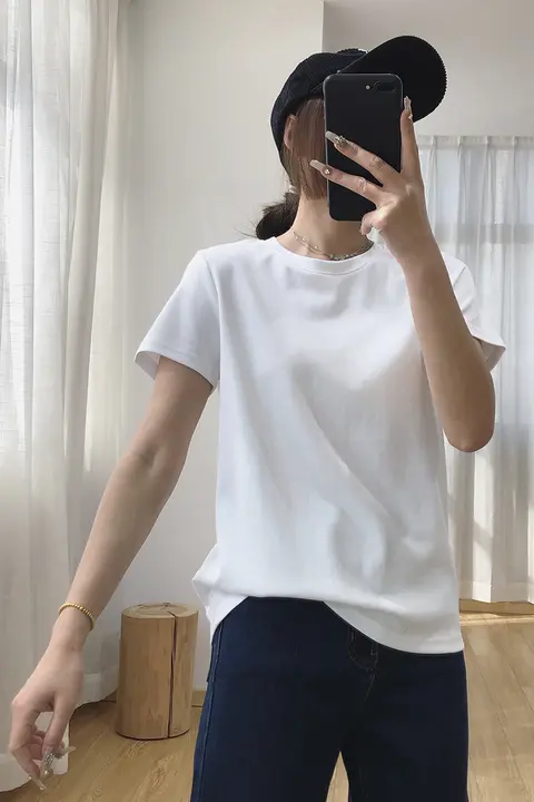 9色の柔らかい肌に優しい半袖、新しい夏のスタイル、Tシャツ