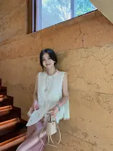 刺繍レースのノースリーブベスト【高級感あるデザイン・国風スタイル】