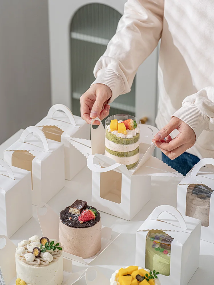 手提げ式ケーキボックス：フランス風千層ムースに最適な切り分け可能な小西点盒
