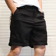 カーゴショートパンツ メンズ 夏用 薄型 ゆったり 無地 ヴィンテージ