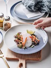 おしゃれな陶製プレート【円形・多用途・食卓用・洋風】