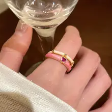 カラフルなジルコニアリング【夏用・軽やかで高級感・重ね着けデザイン】