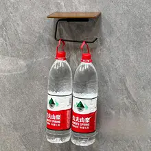 中古風トイレ横壁掛けナプキン収納ボックス【木製・トイレットペーパーホルダー付き】