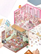 3D立体デコレーションシール【ミニチュアハウス・DIY手作り・収納シーン】