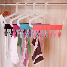 折りたたみ式携帯布製ハンガー【旅行用・浴室用・服用クリップ付き】