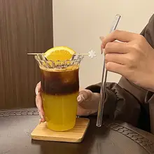 広口ガラスコップ【ドリップコーヒー・ストライプデザイン・アイスラテ用】