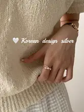 デザイン性のあるオープンリング【S925純銀・パール・ダイヤ付き】