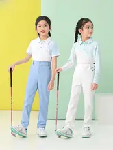 子供用ゴルフパンツ【防水・ストレッチ・ウエストゴム・白・青・黒】
