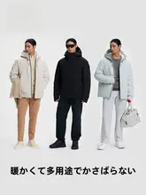 HOTSUIT 防風 白鹅绒アウター【メンズ・フード付き・秋用・保温・スポーツアパレル】