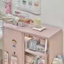 大容量アイアン収納キャビネット【オフィス用・開き扉・書類整理】