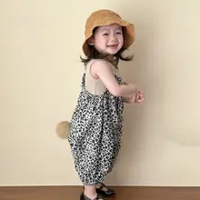 可愛らしいウサギしっぽ付き 蚊防止オールインワン【夏用・軽量・通気性・ヒョウ柄】（セットアップ対応）