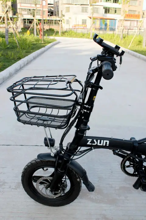 折りたたみ式電動自転車用前カゴ【汎用タイプ・取り付け簡単】
