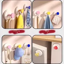 可愛い多色吸盤フック【穴あけ不要・強力耐荷重・学生寮用】