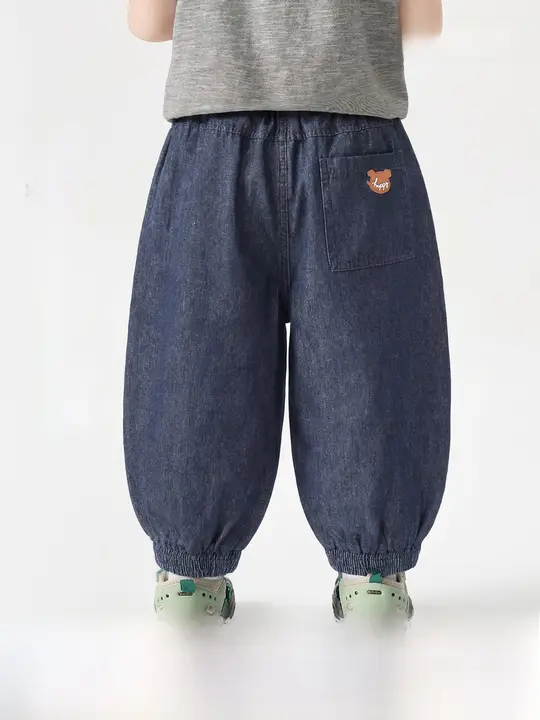 デニムパンツ キッズ ボーイズ 防蚊 薄手 ロングパンツ カジュアル 夏