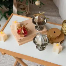 高品質 ハンドメイドのクリスマスキャンドル【ミスティックバイソンデザイン・天然無害素材】