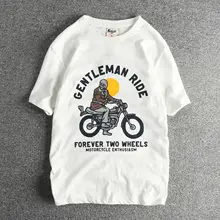 バイクデザインの短袖Tシャツ【コットン・アメリカンヴィンテージ・夏用】
