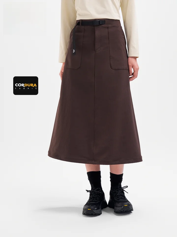 秋季新作 アウトドア用 ハイウエストスカート【CORDURA製・耐摩耗・大きなフレア】