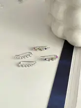 カラフルなジルコニアの不規則イヤリング【甘美でシンプル・華やかなデザイン】