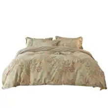 長綿フランネル製四点寝具セット【コットンプリント・春夏対応・ベッドカバー付き】（セットアップ対応）