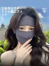 全顔用UVカット日焼け防止フェイスマスク【夏用・アイスシルク・ドライブ用】
