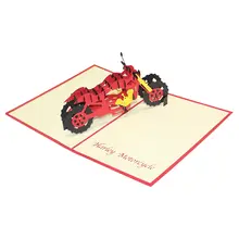 ハーレーダビッドソン モーターサイクル 3Dポップアップカード【クリエイティブ・誕生日・感謝メッセージ用】