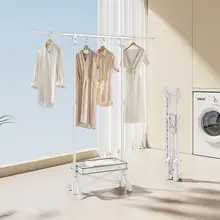 折りたたみ式 室内用多機能干しラック【伸縮可能・移動簡単・バルコニー対応】