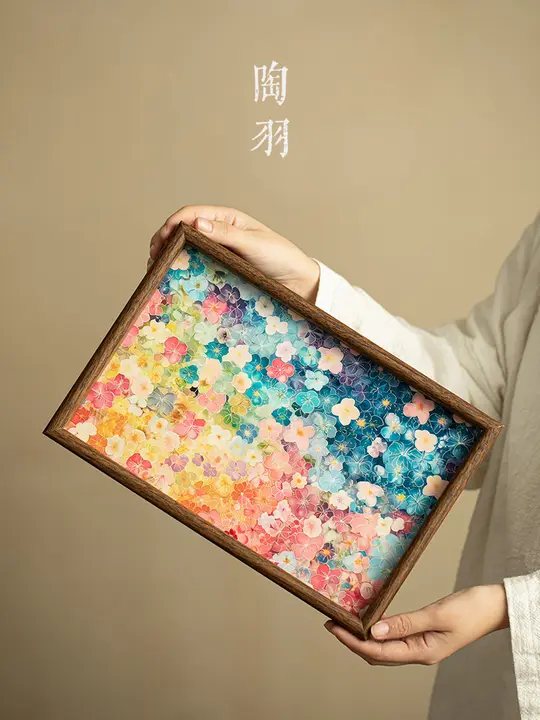 シンプルな四角形の茶托【国風デザイン・小型・創意茶盤】