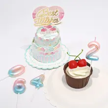 数字バースデーキャンドル カラフルなキャンディ ケーキ 大人 子供 パーティーデコレーション 創造的 個性