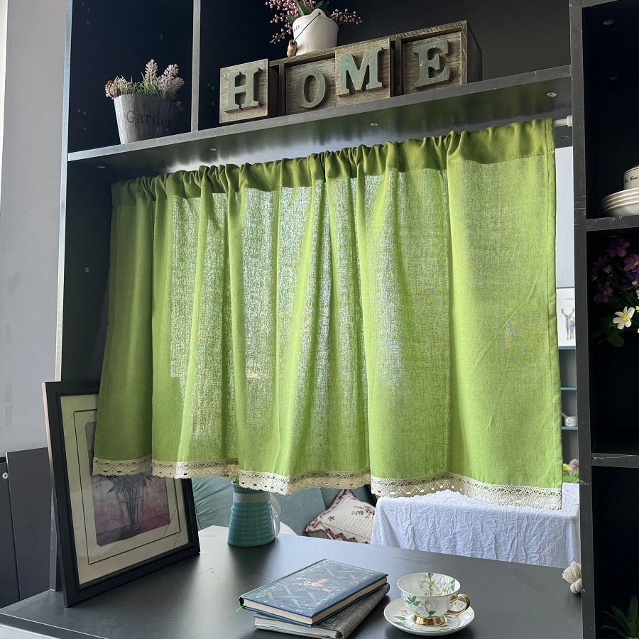 無地ソリッドカラーキッチンハーフカーテン：日式風半遮光タイプの実用性と設置ガイド