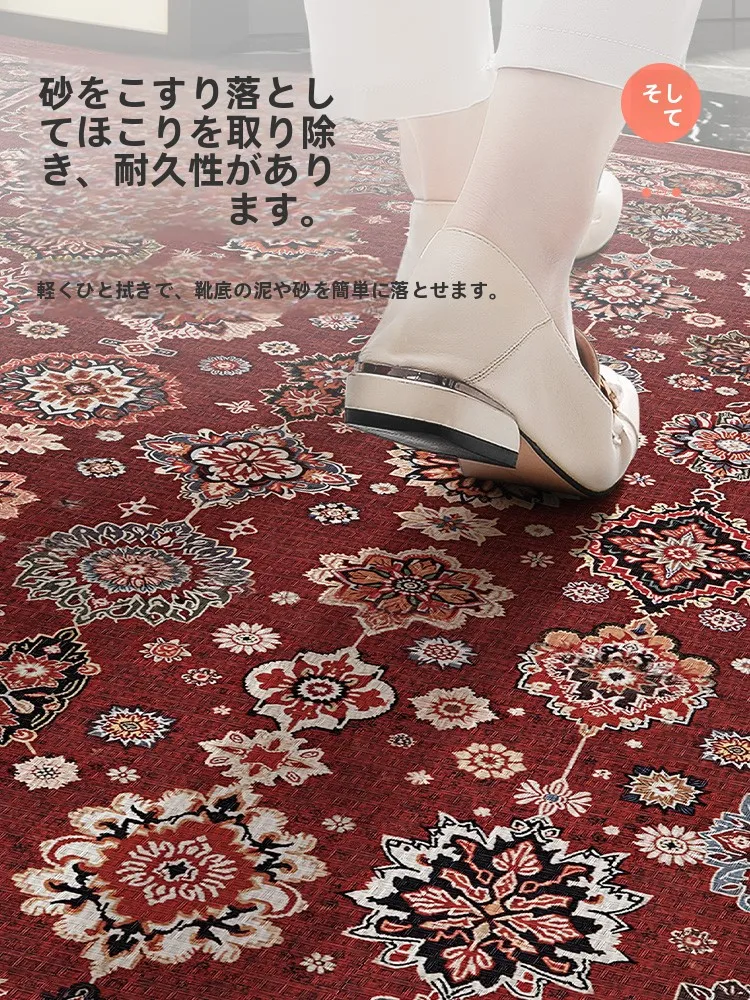 レトロデザインの玄関マット：耐摩耗・ペルシャ風・洗濯不要の実用性と設置場所
