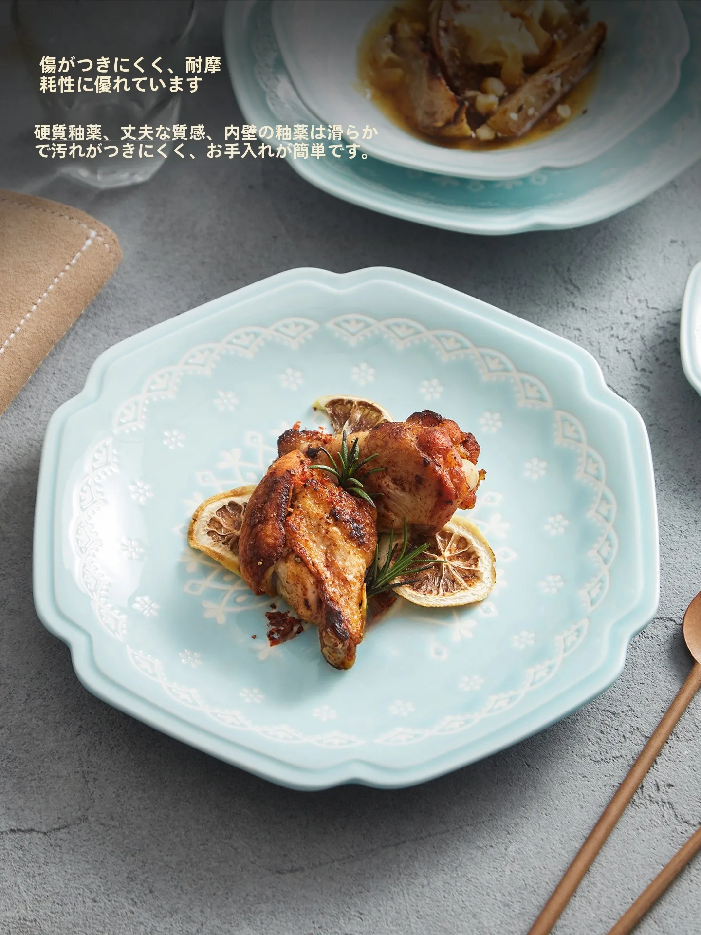 洗練されたデザインの八角形陶器プレート：家庭用高品質焼き物皿の選び方と実用性