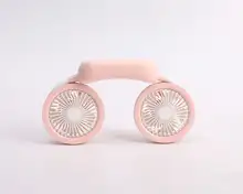 USB充電式着用型ミニ扇風機【ハンズフリー・ポータブル・調整可能・クールダウンアイテム】