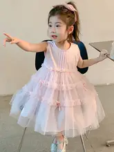 女の子用 夏用プリンセスドレス【ノースリーブ・可愛いデザイン】