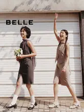 フレンチスタイルの一字ベルトマリージェーンシューズ【浅口・本革・太ヒール】