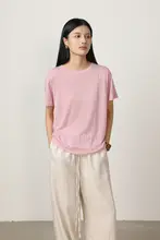 VIMORE 天然シルク100% セミ透け Tシャツ【ラウンドネック・長袖・スワンネック】