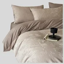 シンプルなフラワーパターンの純綿ベッドリネン【高級感ある寝具・軽快なデザイン】（セットアップ対応）