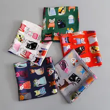 春秋用大判ストール【薄手・女性用・スクエア・猫デザイン・紫】（セットアップ対応）