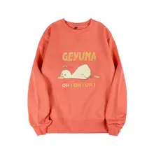 カジュアルなアニメプリントスウェットシャツ【春秋用・ルーズフィット・オシャレなデザイン】（セットアップ対応）