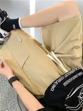夏用工装ショートパンツ【薄手・カジュアル・ゆったり・ストレートシルエット】