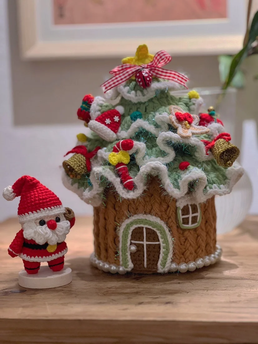 手作りの毛糸クリスマスツリーハウス収納ボックス材料キット：小学生向けDIYギフトの実用性と作成プロセス