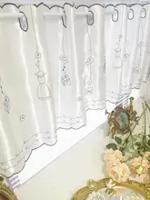 遮光機能付き プリンセス風 小花柄 短いカーテン【キッチン用・ショートタイプ・小窓用】