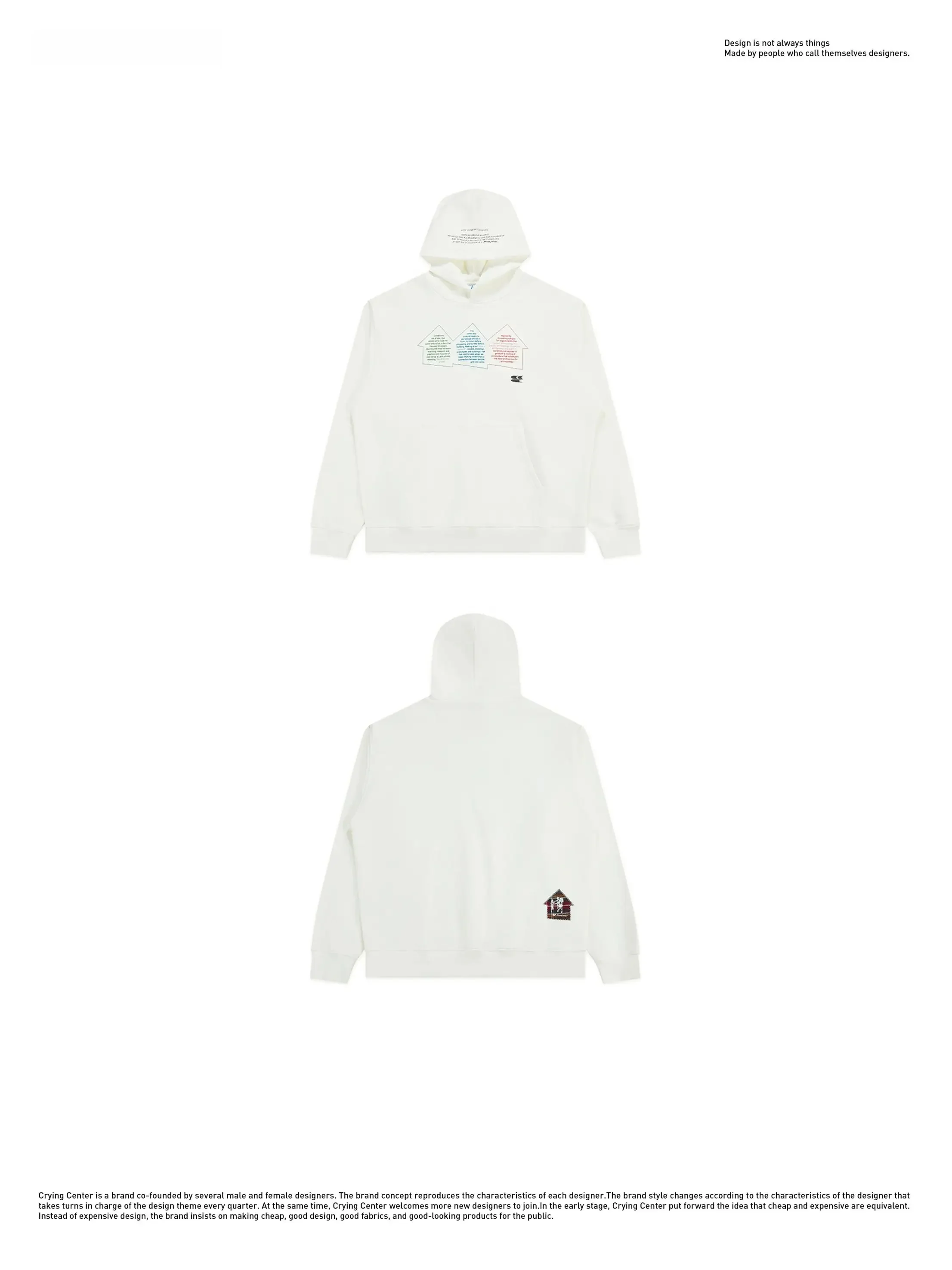CryingCenter x Condition_Lab 三色ハウスフード付きスウェットシャツの価格帯とサイズ感を徹底解説