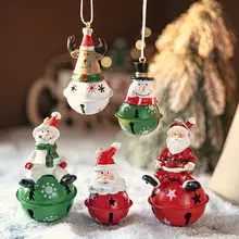 北欧風カラフルな雪人デザインの樹脂製クリスマスツリー飾り【アイアンベル付き・おしゃれな吊り飾り】