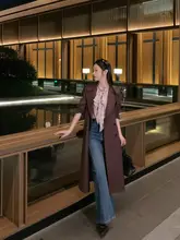 レディース春用ハイウエストワイドレッグデニムパンツ【極上の柔らかさ・小柄向け・フレアデザイン】（セットアップ対応）