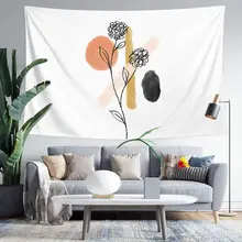 シンプルで感のある植物デザインの壁掛け布【インテリア装飾用】