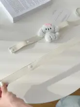 可愛らしい紳士風小犬デザインのカーテン用エラスティックリボン【インテリア・装飾用】