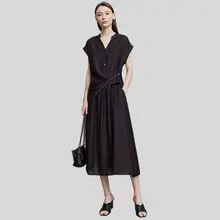 ラミーリネン製 Aラインスカートとフリル袖シャツのコーディネート（セットアップ対応）